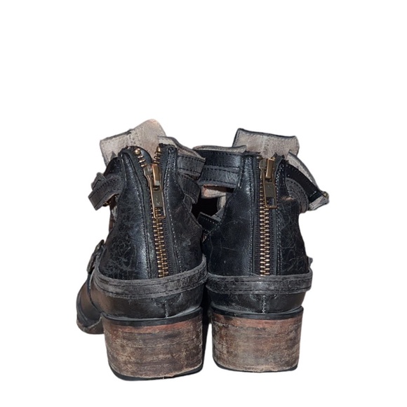 SOLD Freebird Stair Distressed Leather Ankle Booties - Picture 6 of 9